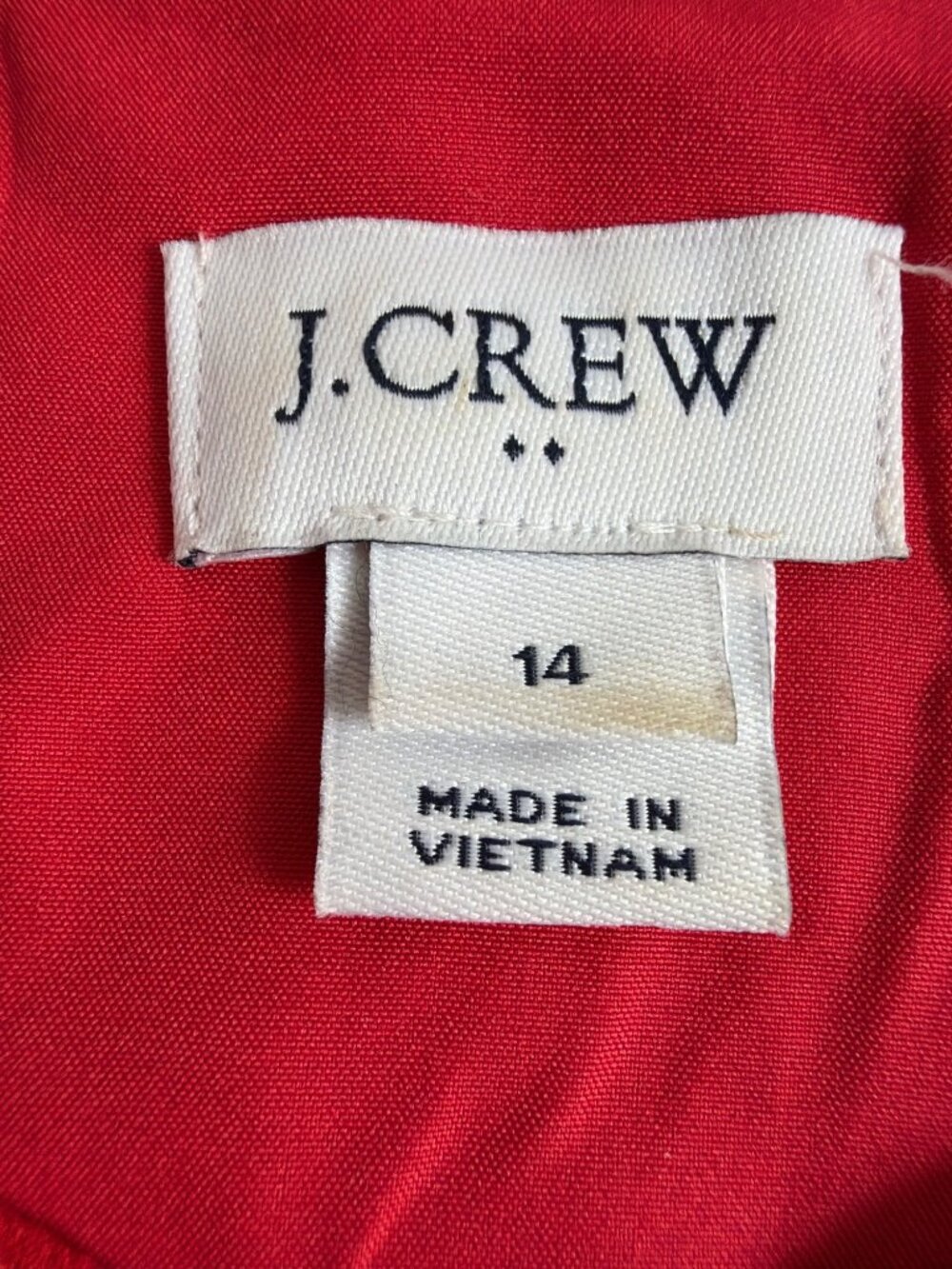J.Crew Factory Red Scallop Trim Racerback Cami Tank Top NWOT Size 14 - Picture 5 of 13